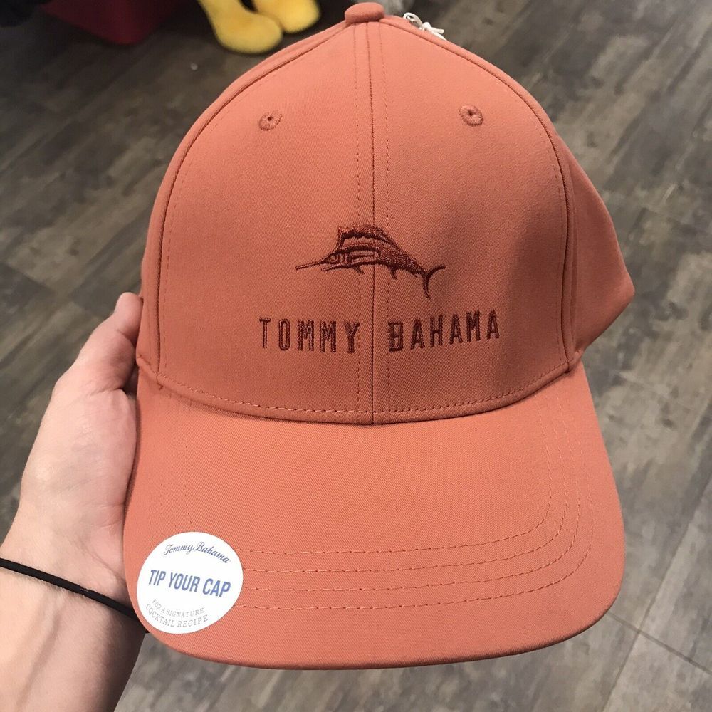 NWT Tommy‎ Bahama Cap Baseball Hat One Size Adjustable with Marlin Salmon - Picture 3 of 10
